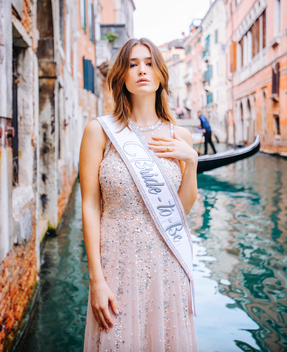 Bride To Be Sash in Venice Italy